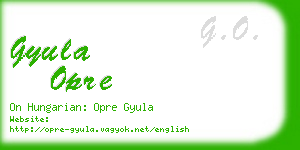 gyula opre business card